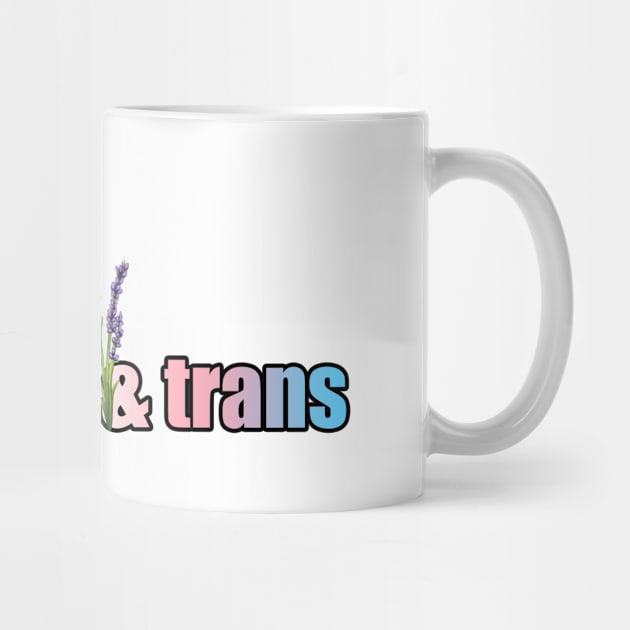 They/She & Trans Pride - Pronouns with Lavender by Nellephant Designs